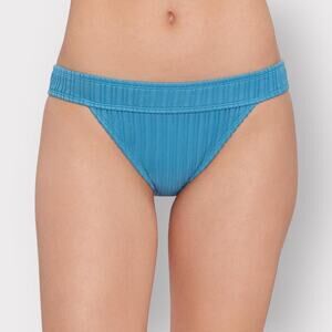 Salt + Cove NEW Hipster Bikini Bottoms sz S M Blue Ribbed Low-Rise NWT Swimsuit
